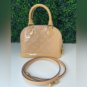 Louis Vuitton Rose Angelique Monogram Vernis Alma BB Bag